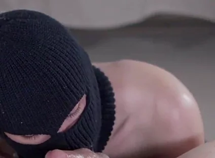 Masked Thief Sloppy Deepthroat & Swallows My Load