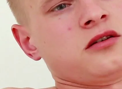 Military twink Kenton slides into a toy