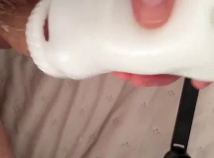 Big Dick Destroys Fleshlight & Fills It with Cum