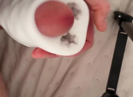 Big Dick Destroys Fleshlight & Fills It with Cum