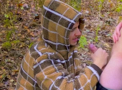 Getting My Cock Sucked in the Woods