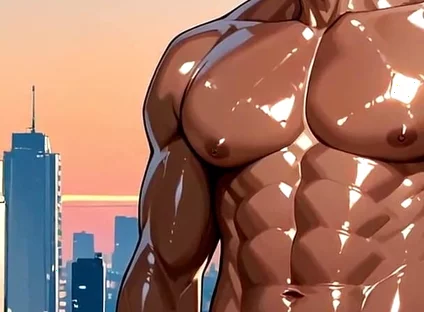 Ai Generated Intense Muscle Men