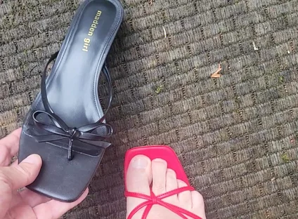 Cumming in Heels Outside Again!