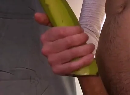 Homemade Banana Toy for Orgasm and Cum