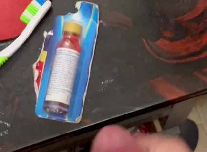 Masturbating