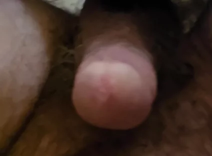 Laid Back POV in Bed with My Shorts Downs and Drop of Precum