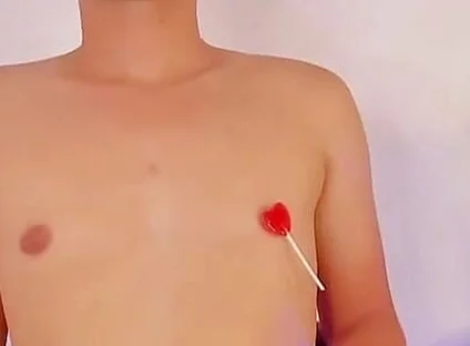 Femboy Let Your Stepbrother's Best Friend Play with His Sweet Nipples