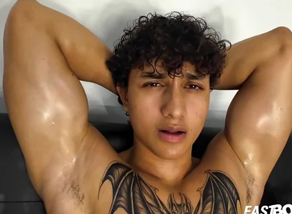 Muscle Latino Twink Handjob