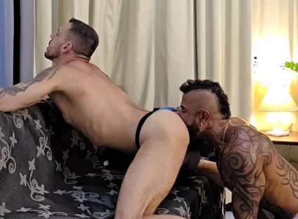Brenno Villar and Felipe Nuru - Interracial Bareback & Massive Black Cock Part 1