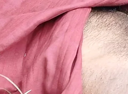 While Roaming in the Field, He Started Hitting the Hilt