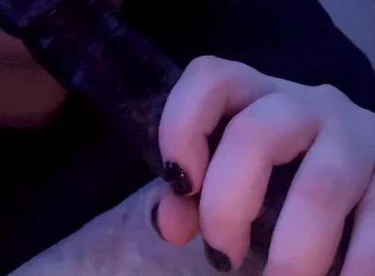 Sucking My Dildo Getting It Nice and Wet