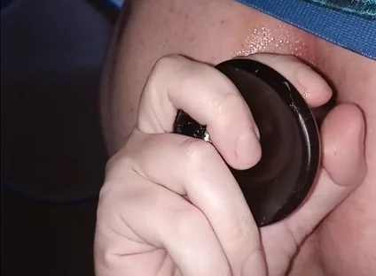 Stuffing My Hole with This BBC Dildo