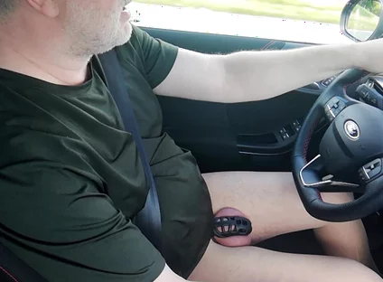 Nylon Fetish in the Dirt Road Search in the Car