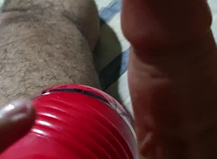 Hairy Stepdaddy Ejoying Sex Doll at Home