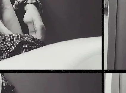Young Virgin with Huge Cock Touches Herself for the First Time