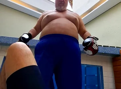 POV Stepdaddy Boss Boxer Training Session