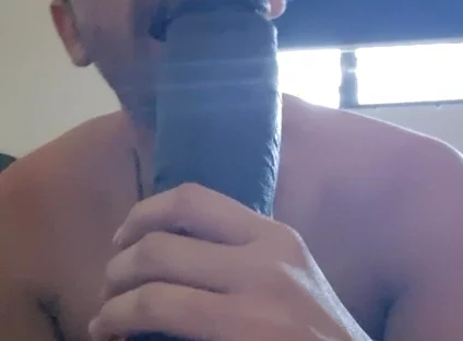 BBC Dildo Suck and Dirty Talk
