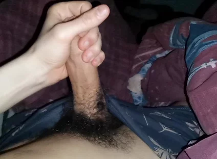A Strong Erection at Night and a Little Masturbation!
