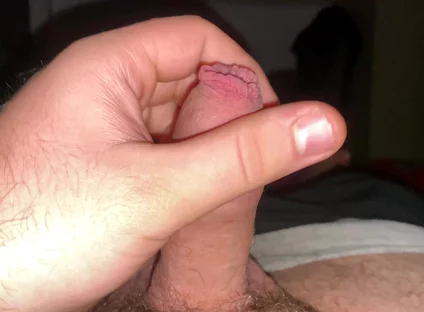 I caress my little penis before going to bed