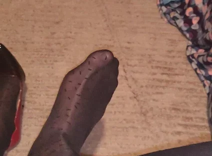 Teasing My Pattern Black Pantyhose