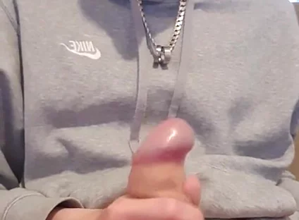 Skinny Lad Pulls Back Skin to Show Bellend