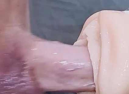 Big Slippery Cock Cums for Fleshlight Asmr Moaning Grunting