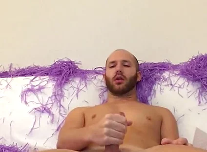 Straight Jerking on Sofa After Party