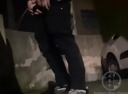 Amateur Boy Caught Peeing in the Street After Party