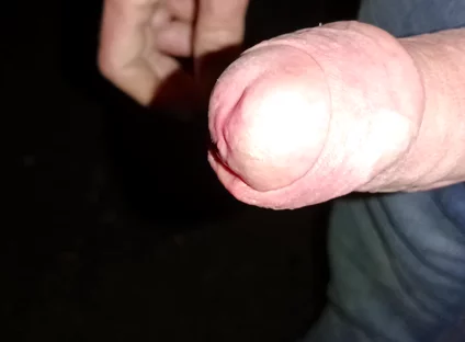 Night Time Cruising, Big Uncut Cock Wanking and Cumming in the Woods - Rockard Daddy