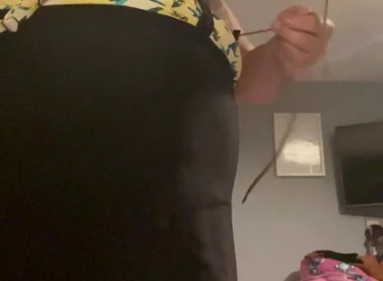 Cock and Ball Bondage with Crossdress to Go Out