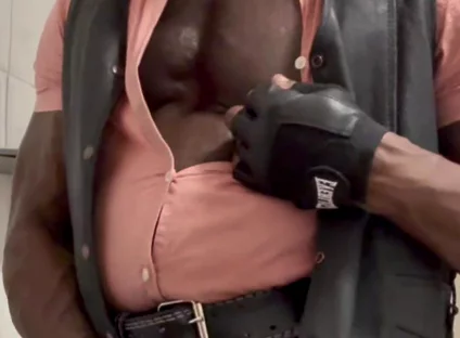 Tight Jeans Leather Waistcoat Smoke Jerk Session
