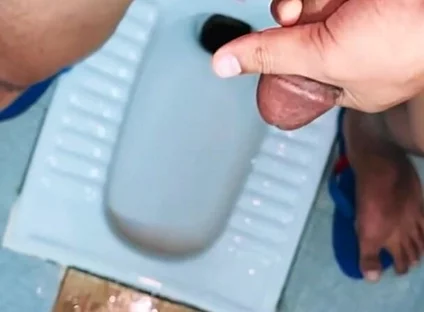 Desi Village Boy Cum Desi Bathroom