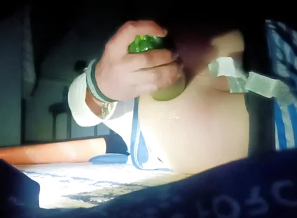 A Thin Young Man Opens His Anus Alone