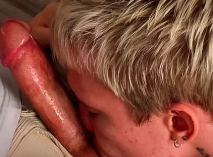 Guy with Huge Cock Fucks Young Guy Deep in Throat and Fills His Tight Ass with Cum