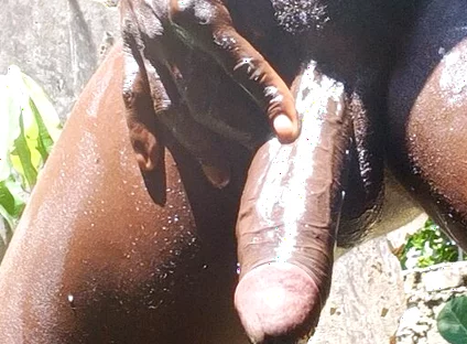 Teenfidelity Sexy Black Man Masturbating with High Intensity to Cum