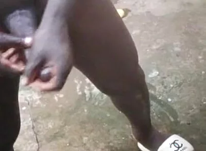 African Prince with Giant BBC Makes Sextape While in Wash Rooms