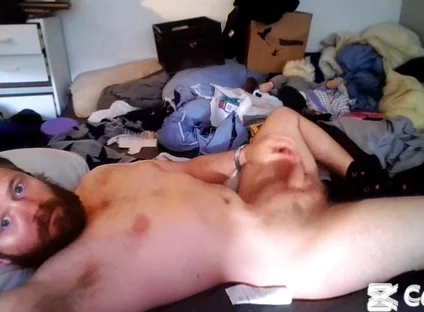 Masturbating