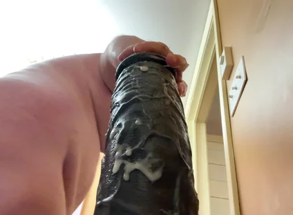 Massive huge dildo up my ass