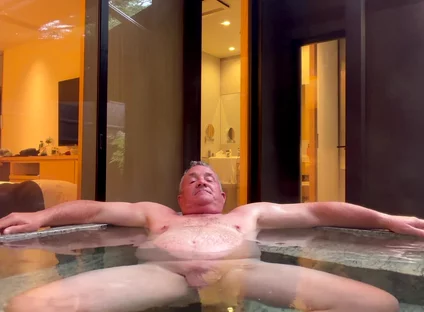 Stripping Down and Getting in the Hot Tub.