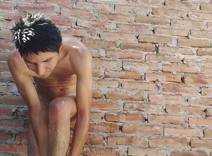 Latin Guy Bathing