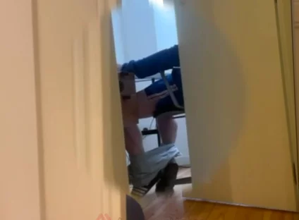 Caught My Straight Flatmate Jerking off to Porn