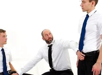 Kinky Priest Tests Aaron Allens Self Control By Sucking Hard Cock In Front Of Him