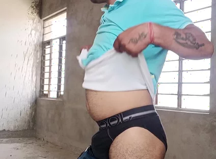 Indian Desi Police Officer Stepfather Get Suckiing and Shower with Neighbour Stepfather and Army Officer