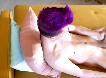Colored Hair Twink Gets Horny