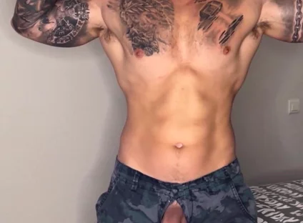 My Big Military Cock Cums with No Touch and Talking Dirty
