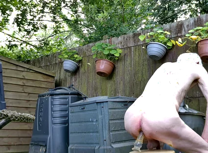 Live Outdoor Strip,dildo and Sounding Show with Cum
