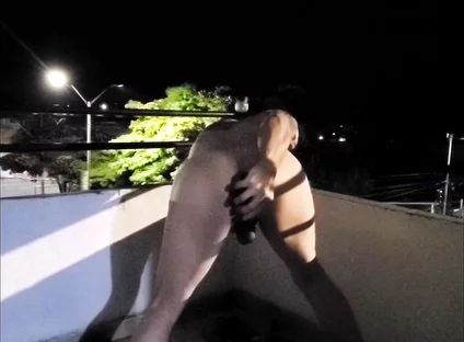 Fucking My Ass on the Balcony