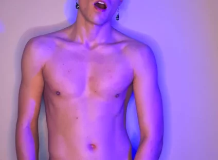 Green-haired Twink Strokes It Standing