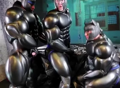 Superhero puppies boys orgy