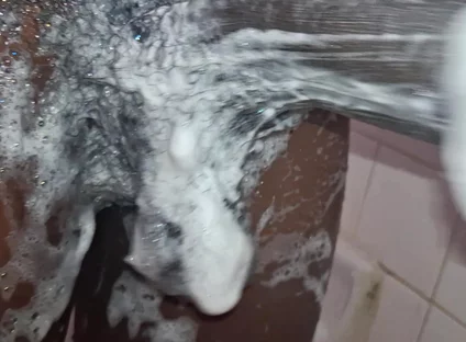 Cms Cleaning His Big Black Uncut Cock